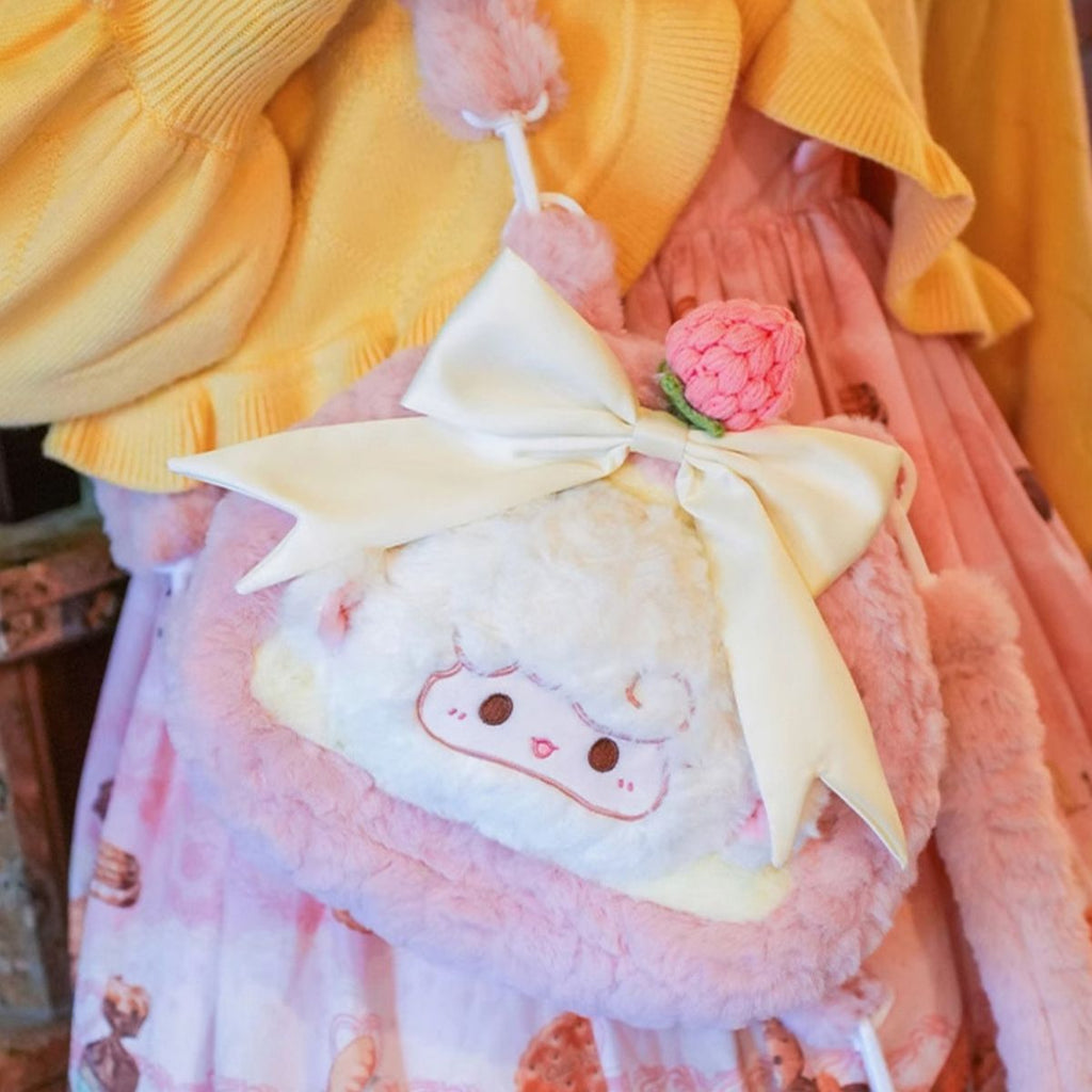 Plush Sheep Backpack Bag