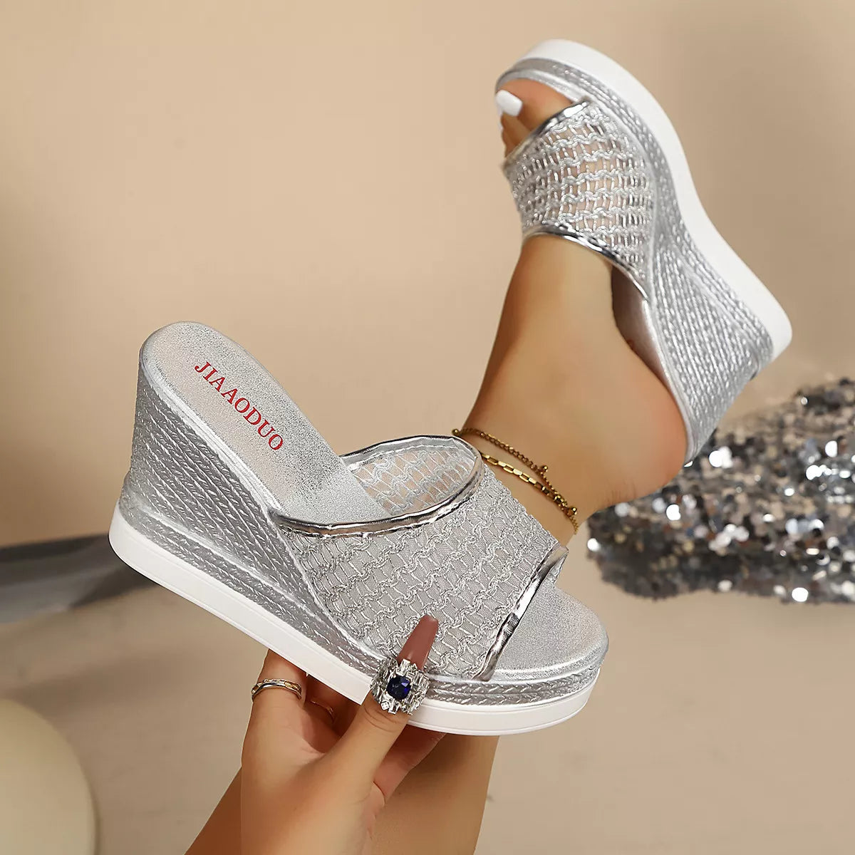 Open Toe Wedge Sandals