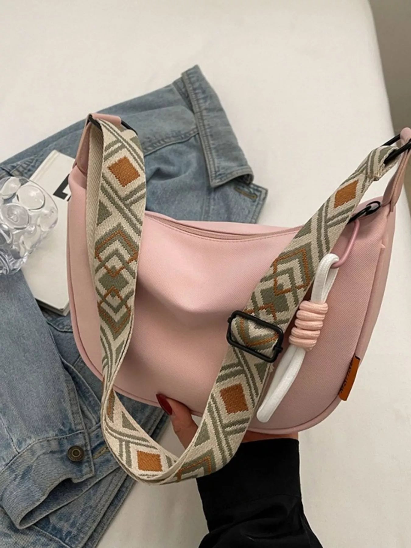 Woven Strap Crossbody Bag