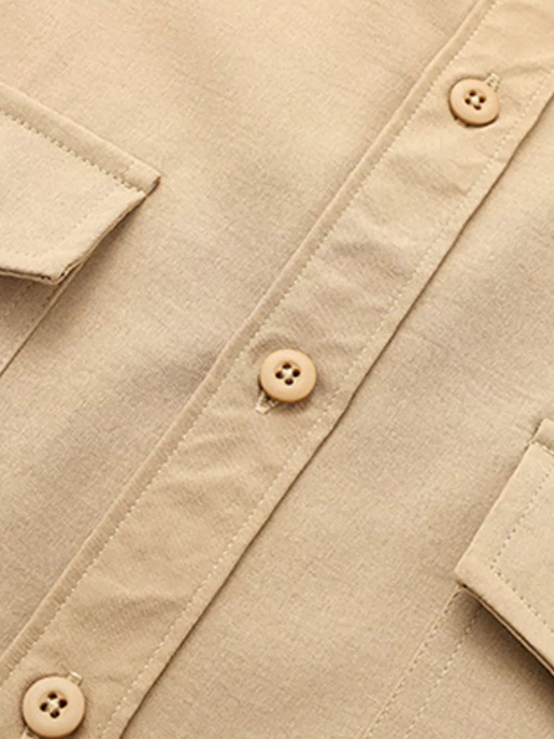 Men's Solid Color Long Sleeve Button-Up Shirt