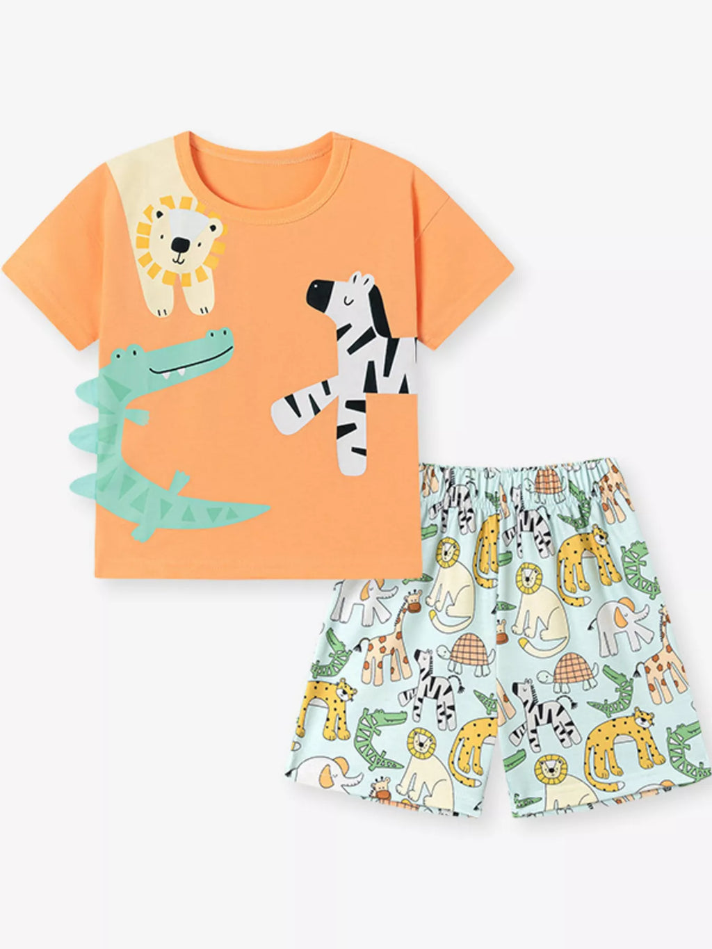 Children's Animal Print T-Shirt & Shorts Set