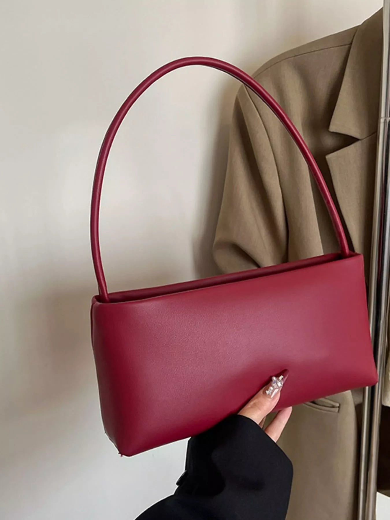 Leather Rectangular Shoulder Bag