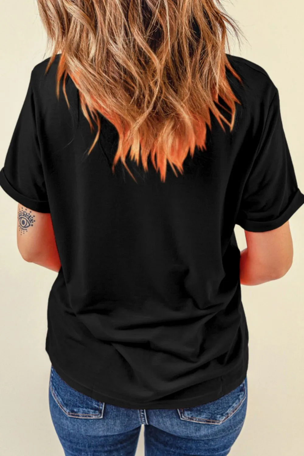 Graphic Round Neck Short Sleeve T-Shirt