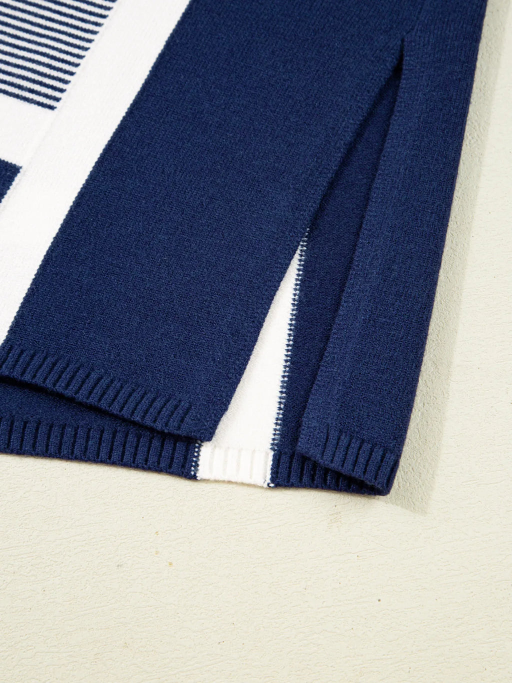 Stripe Dolman Oversize Tunic Sweater