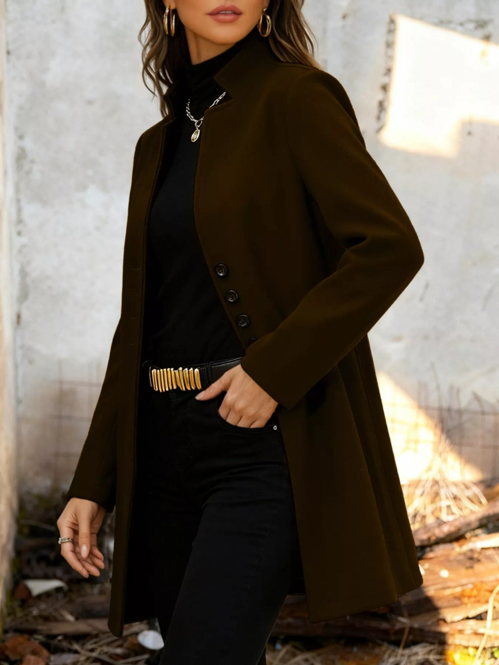 Button-Down Longline Outerwear
