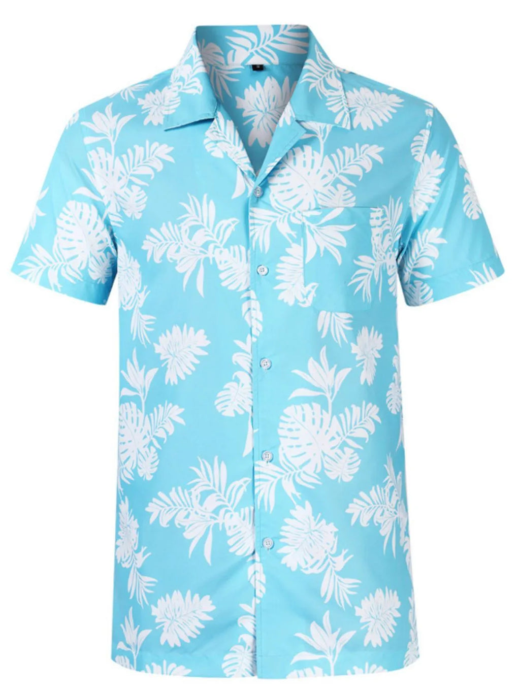 Men's Hawaiian Print Short Sleeve Button Down Shirt