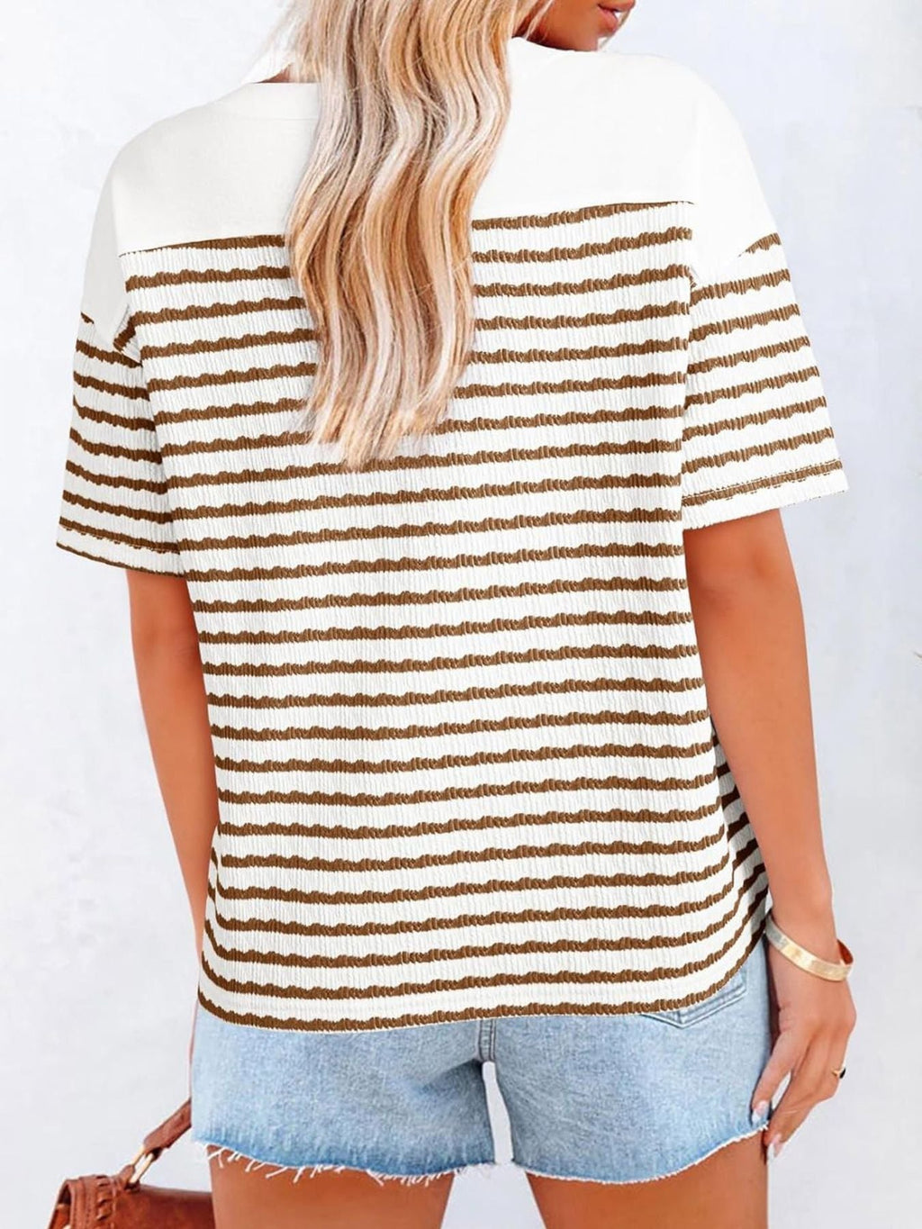 Striped Short Sleeve Casual T-Shirt
