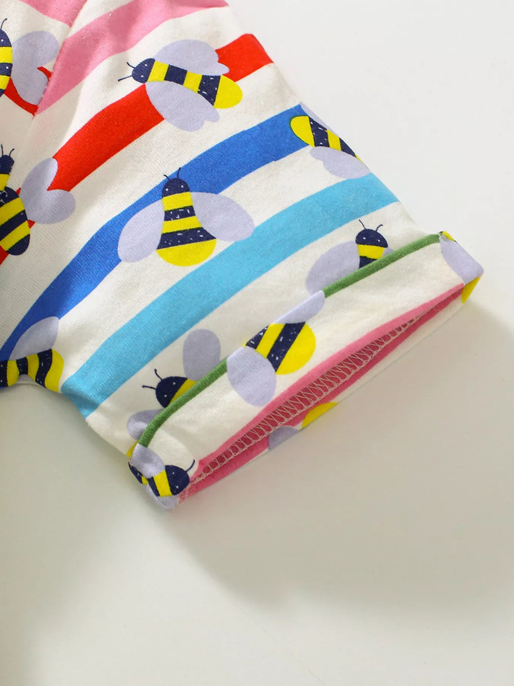 Children's Striped Bee Print Casual Dress