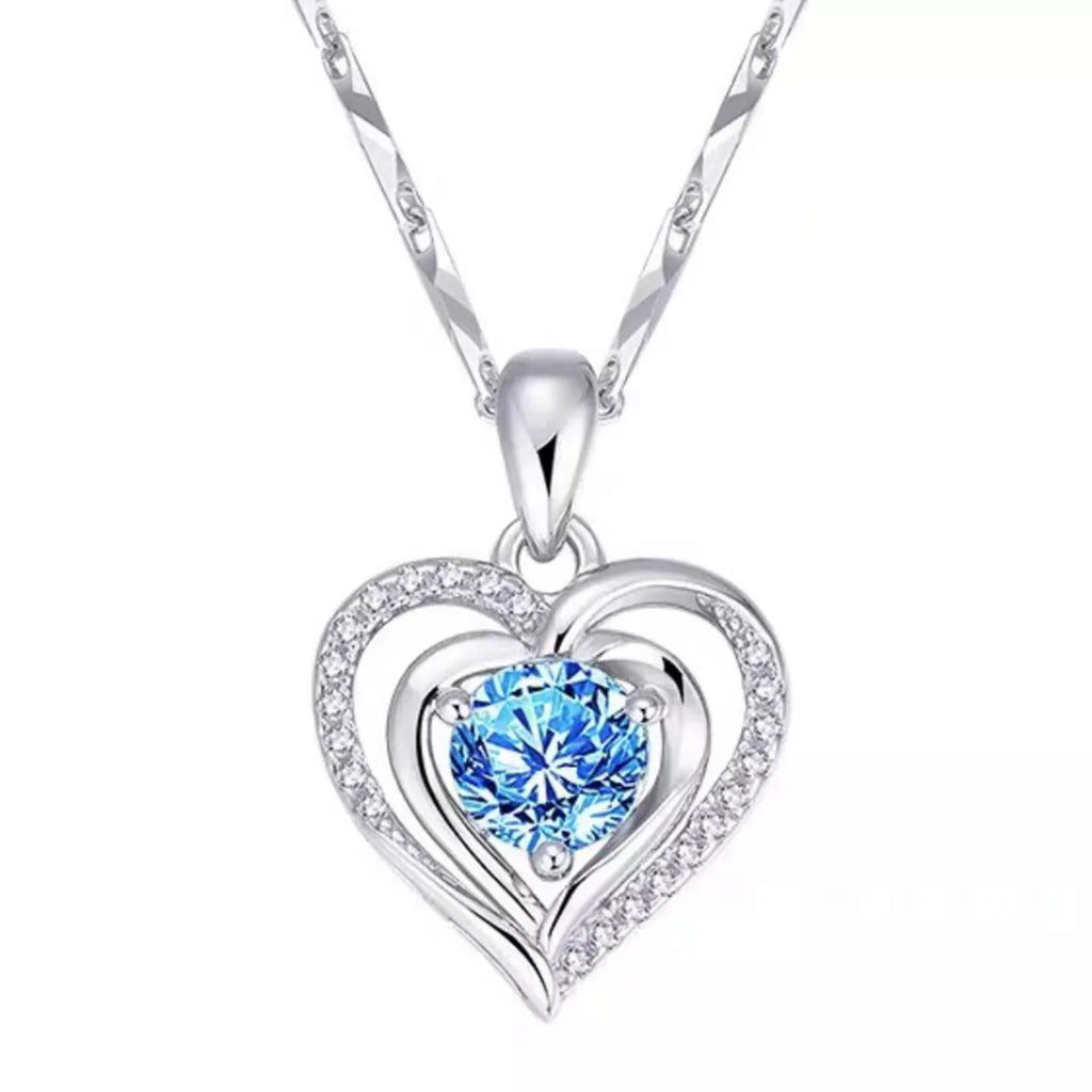 925 Sterling Silver Heart Pendant Necklace