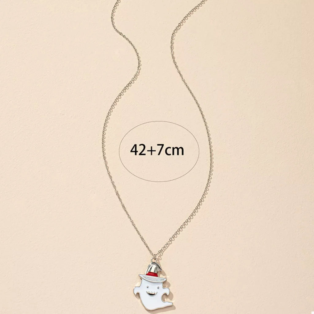 Halloween Cute Ghost Pendant Necklace