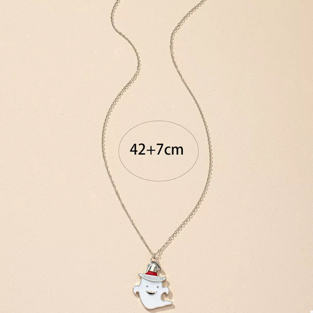 Halloween Cute Ghost Pendant Necklace