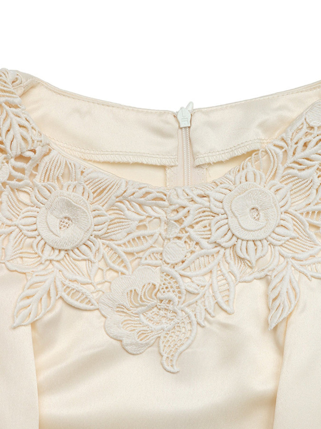 Lace Trimmed Short Sleeve Blouse