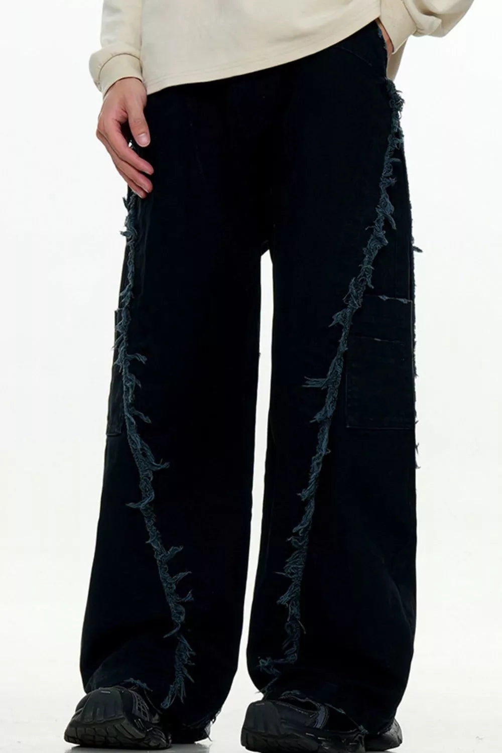 Men's Fringe Wide Leg Pants