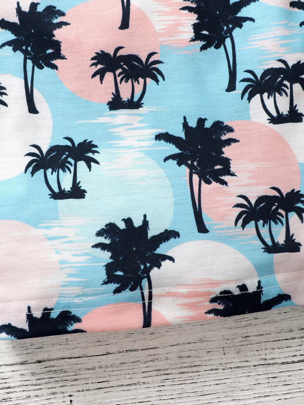 Children's Tropical Palm Tree Print Outfit Set