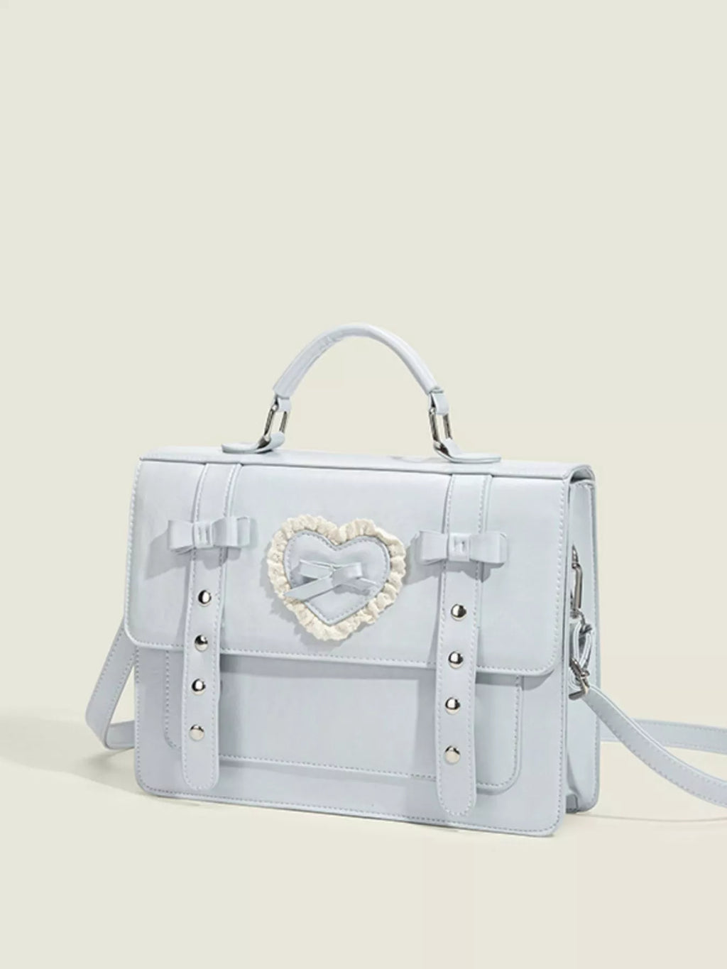 Heart Decor Buckle Backpack Bag