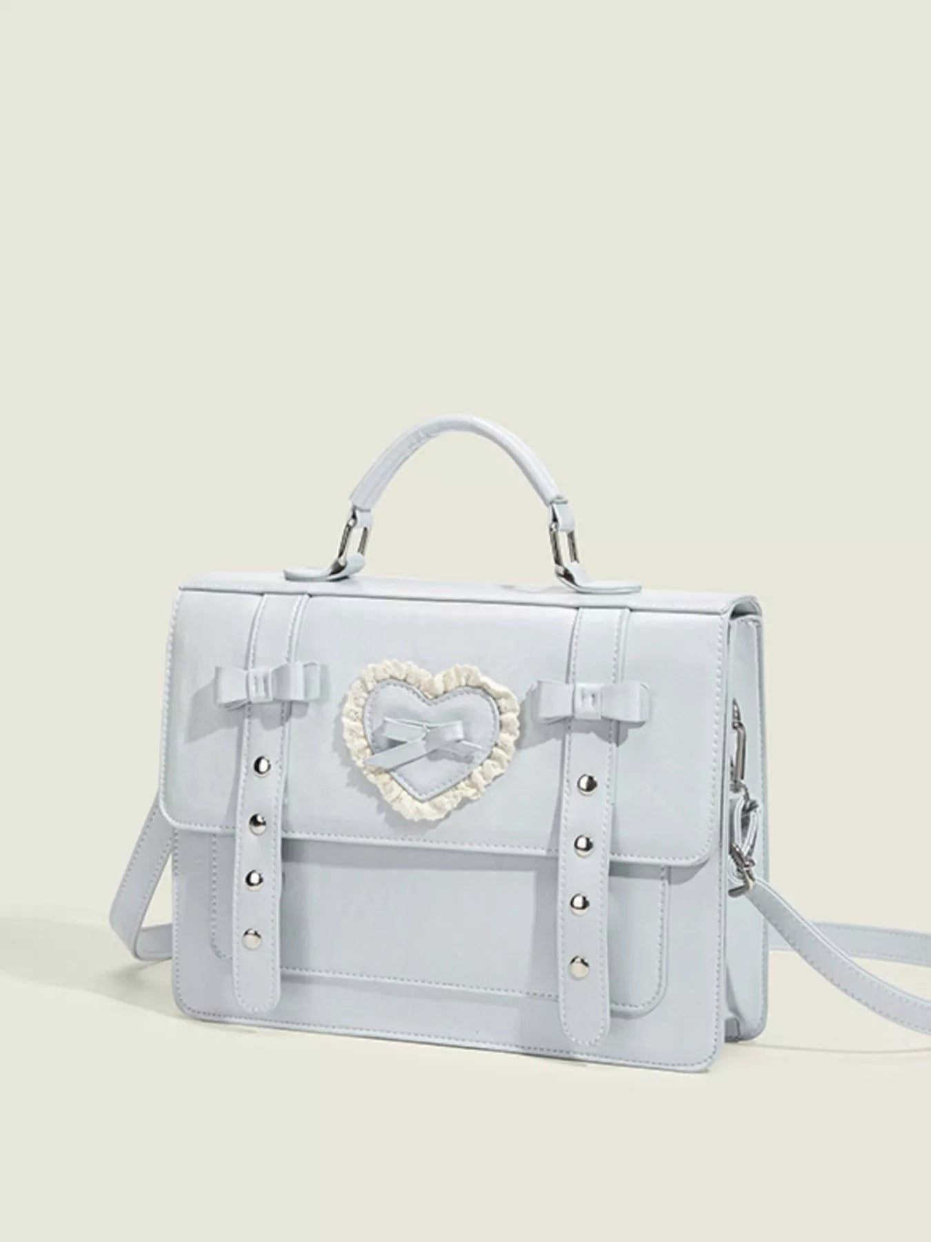 Heart Decor Buckle Backpack Bag