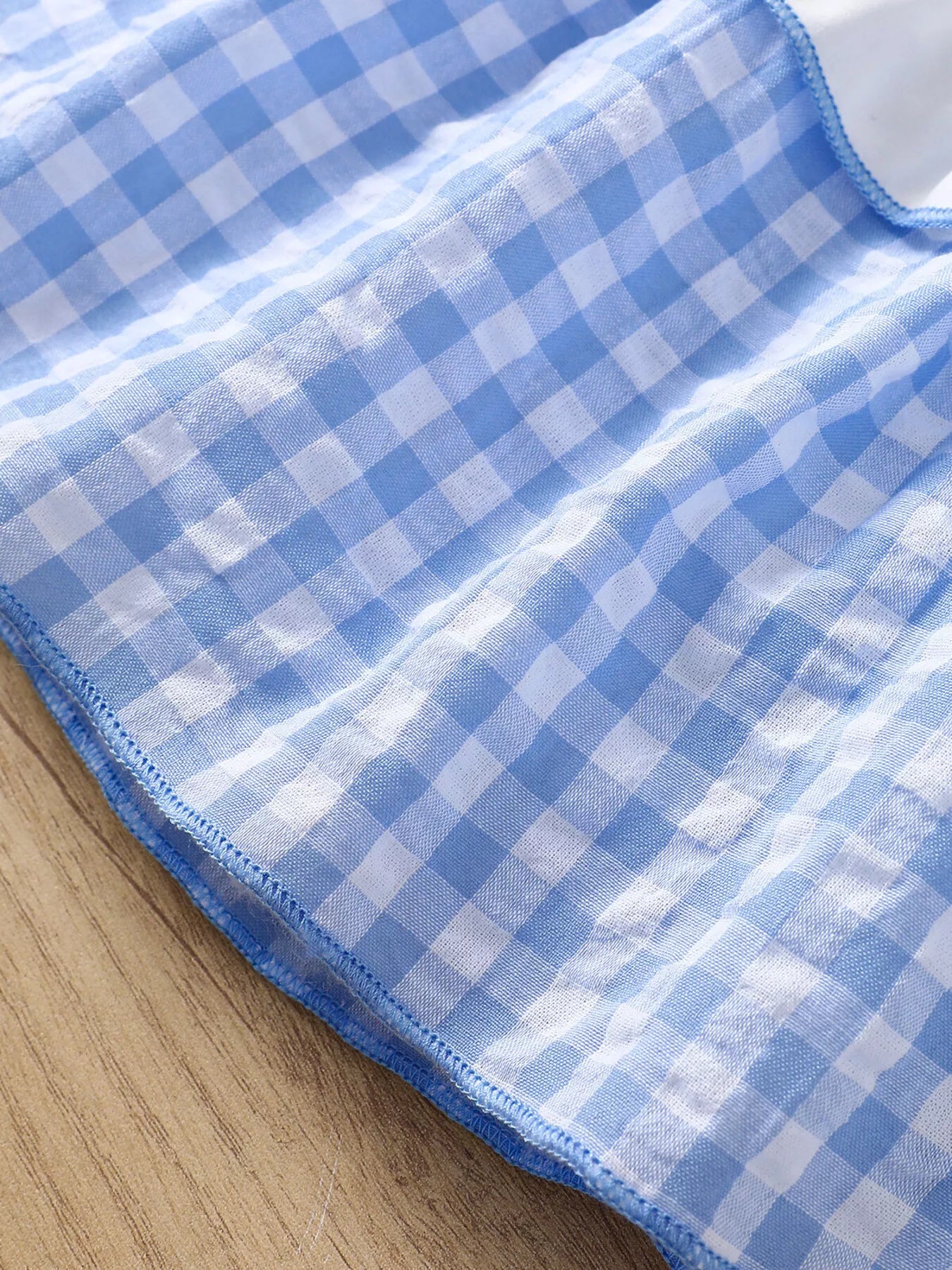 Children's Gingham Ruffle Trim Cami Top & Shorts Set