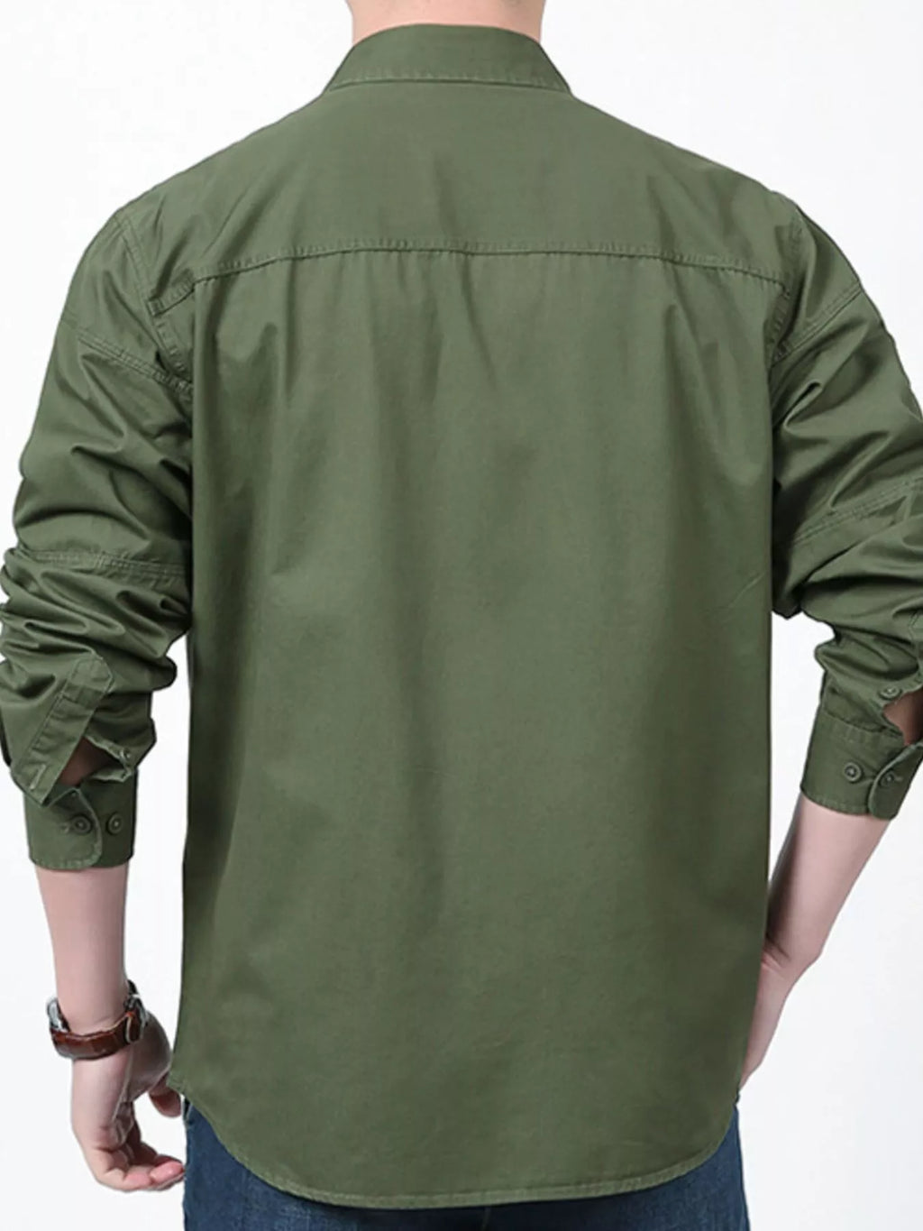 Men's Plus Size Casual Long-Sleeve Shirt