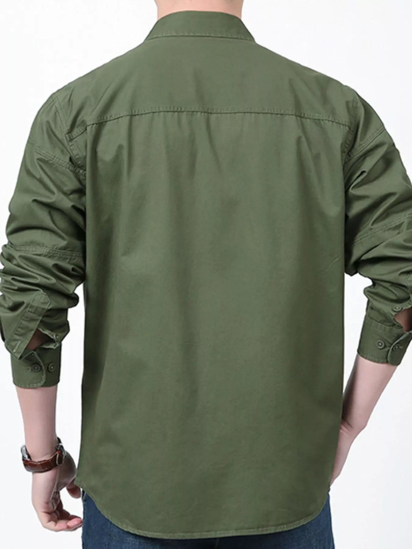 Men's Plus Size Casual Long-Sleeve Shirt