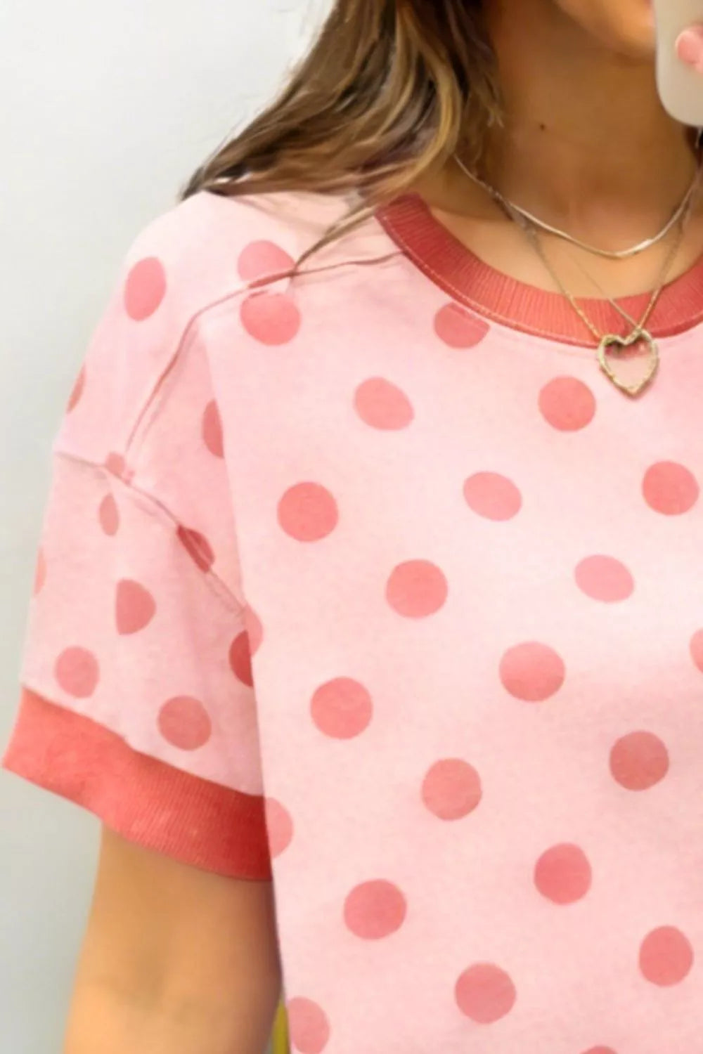 Polka Dot Short Sleeve T-Shirt