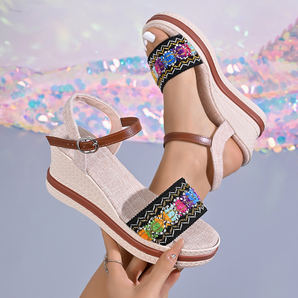 Open Toe Wedge Sandals