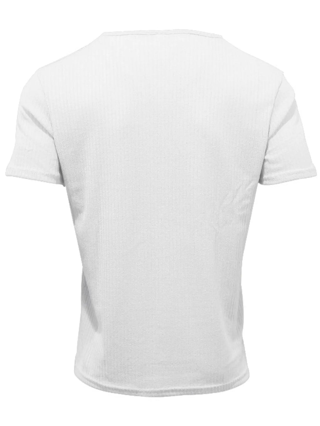 Men's Full Size Ribbed V-Neck T-Shirt Plus Size