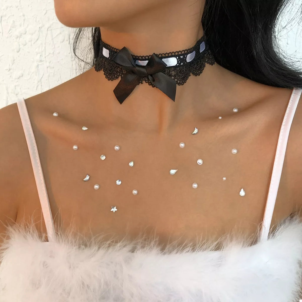 Lace Bow Choker Necklace
