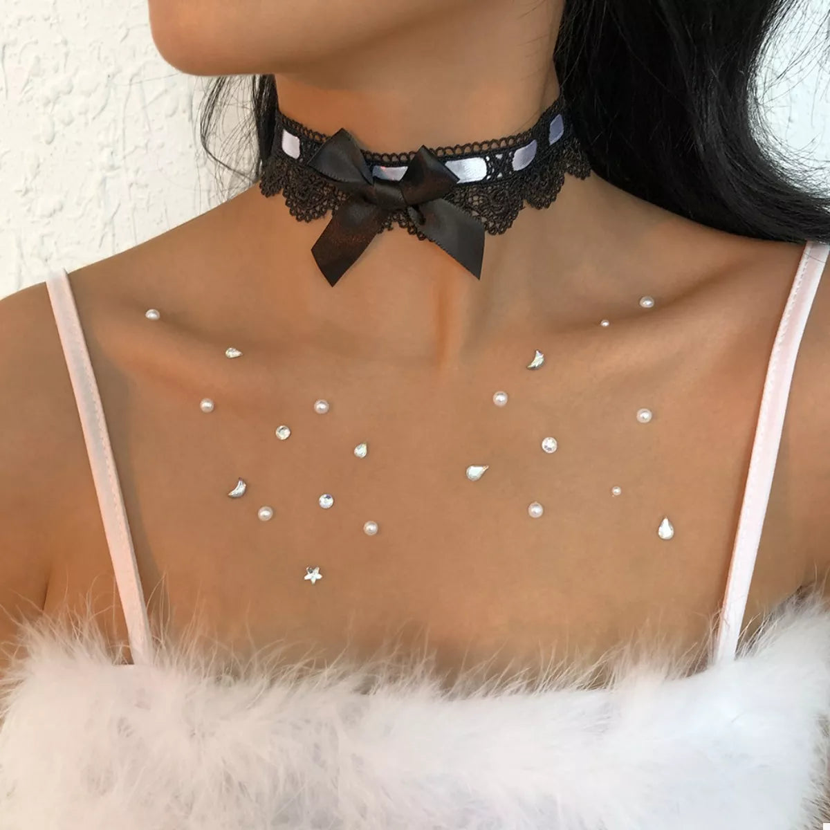 Lace Bow Choker Necklace