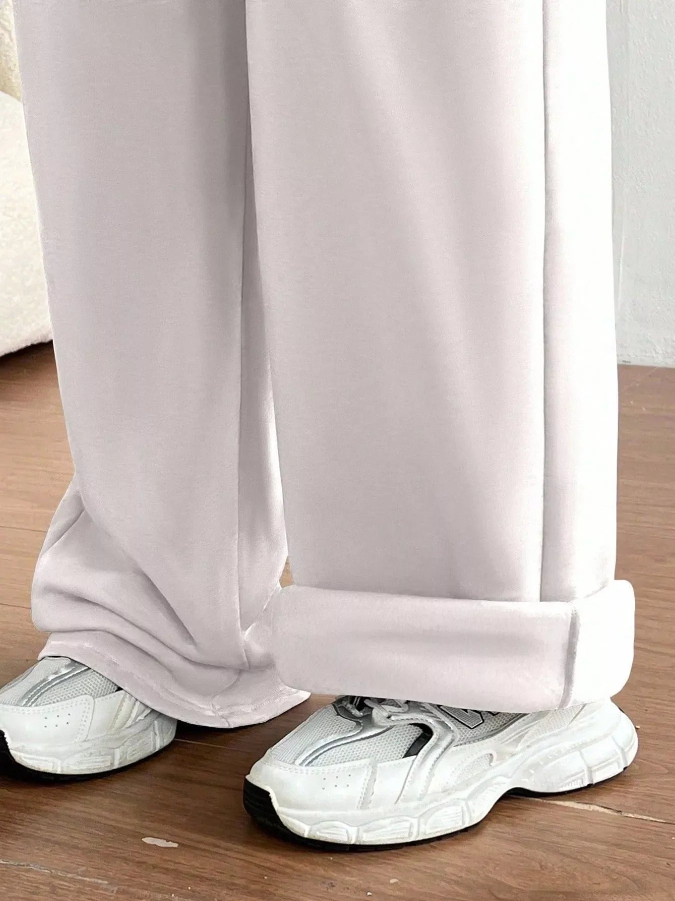 Casual Drawstring High Waist Wide Leg Sweatpants