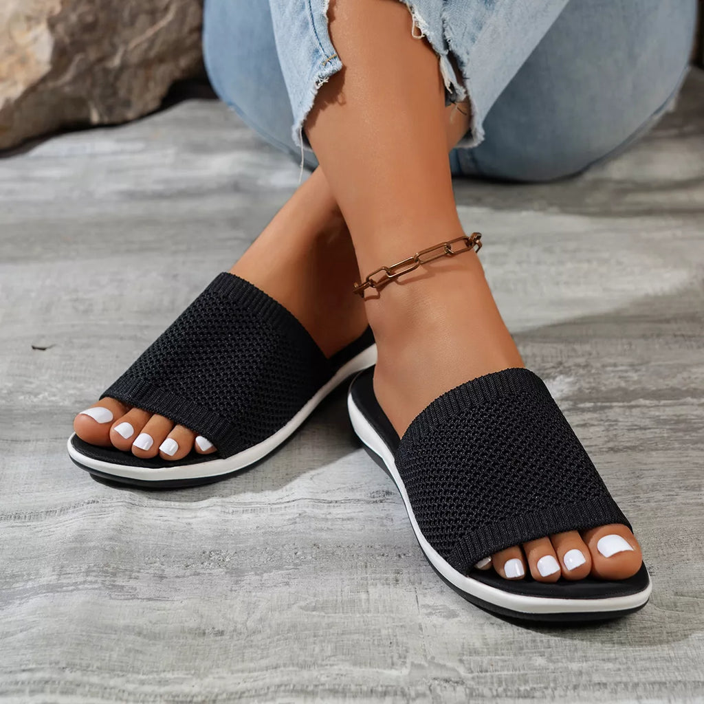 Open Toe Knit Sandals