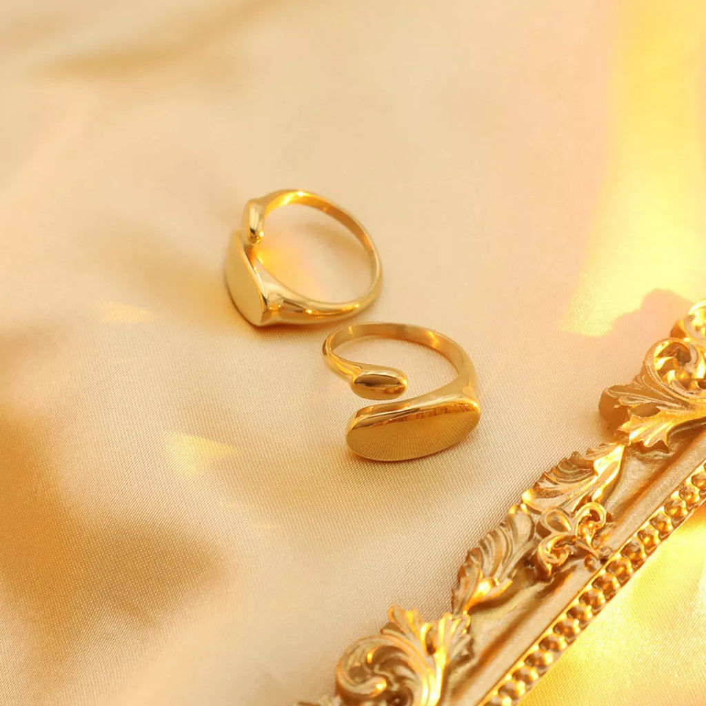 18K Gold-Plated Bypass Ring