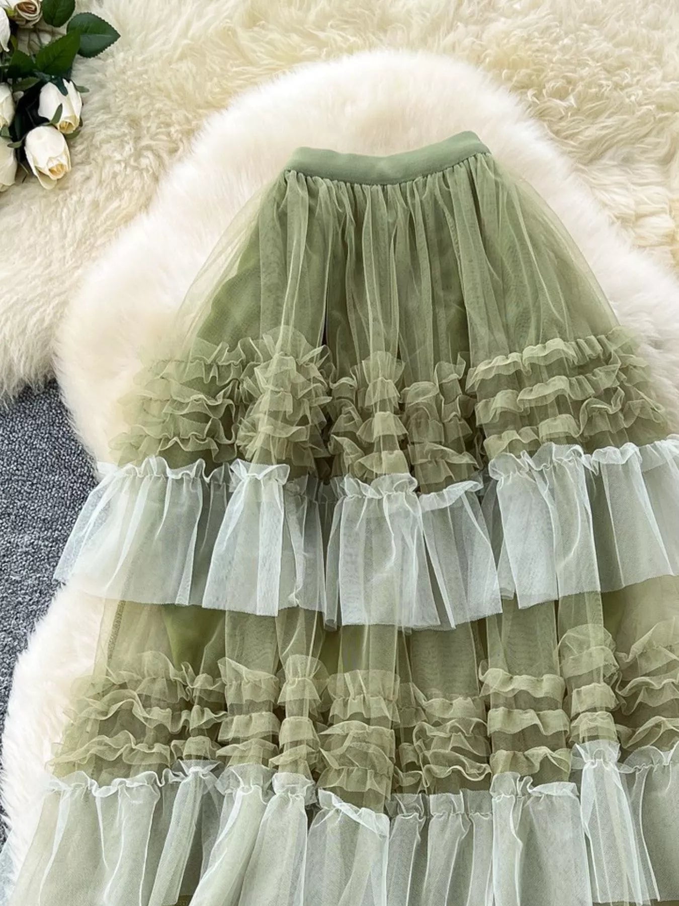 Ruffle Tulle Skirt