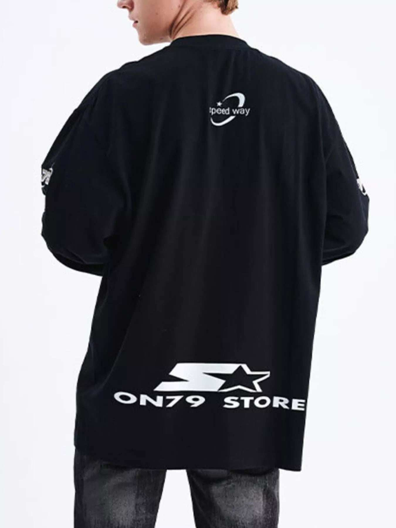 Men's Letter Round Neck Long Sleeve T-Shirt