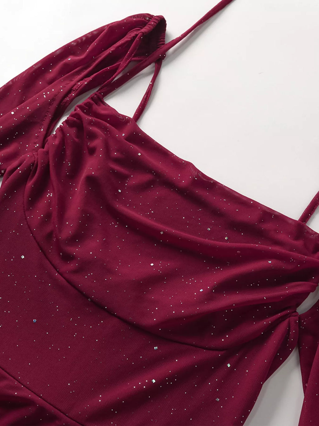 Glitter Slit Maxi Dress