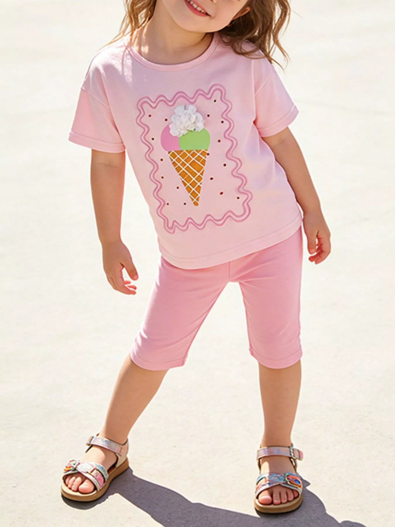 Children's Ice Cream T-Shirt & Capri Set