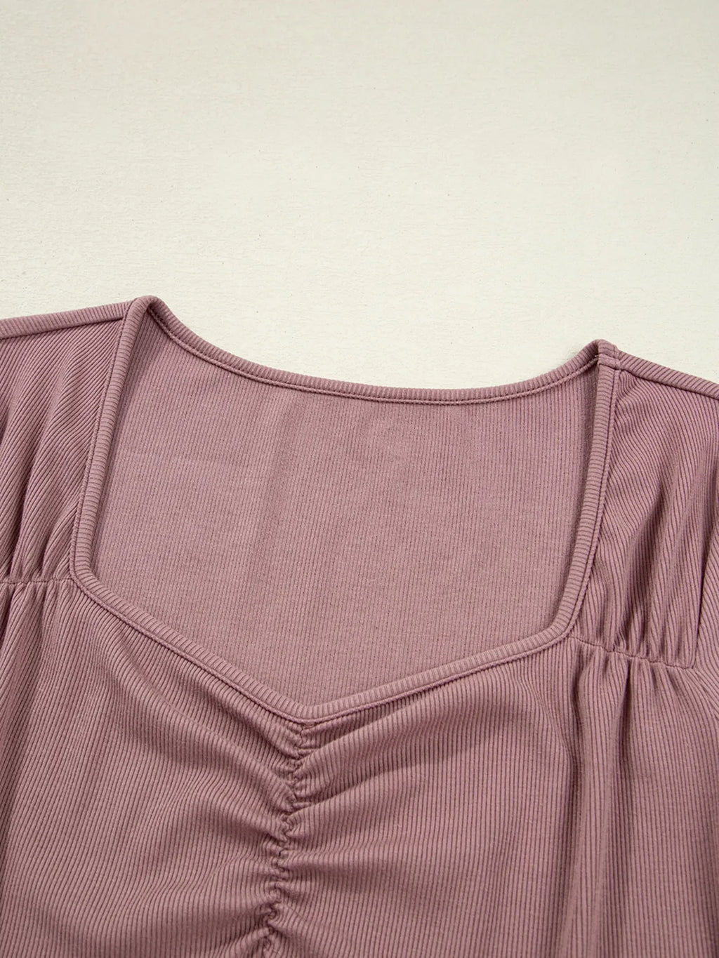 Ruched Front Long Sleeve T-Shirt