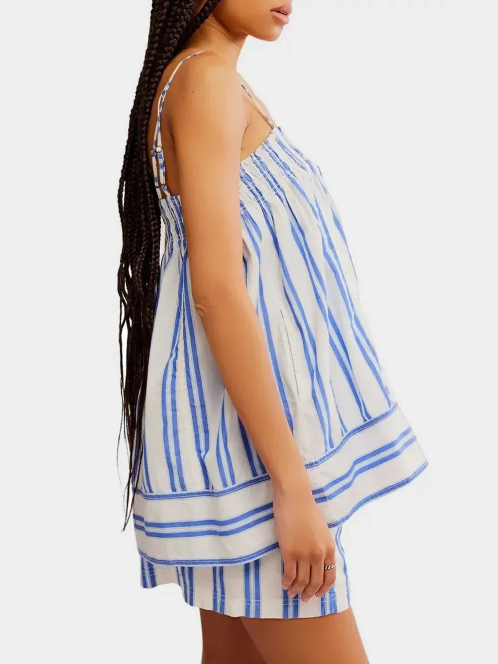 Smocked Square Neck Cami and Shorts Set