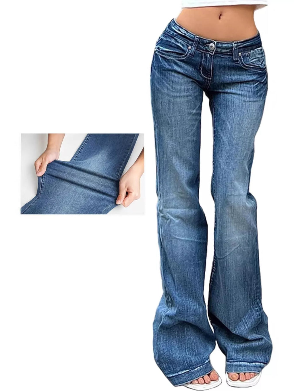 Low Rise Flare Jeans