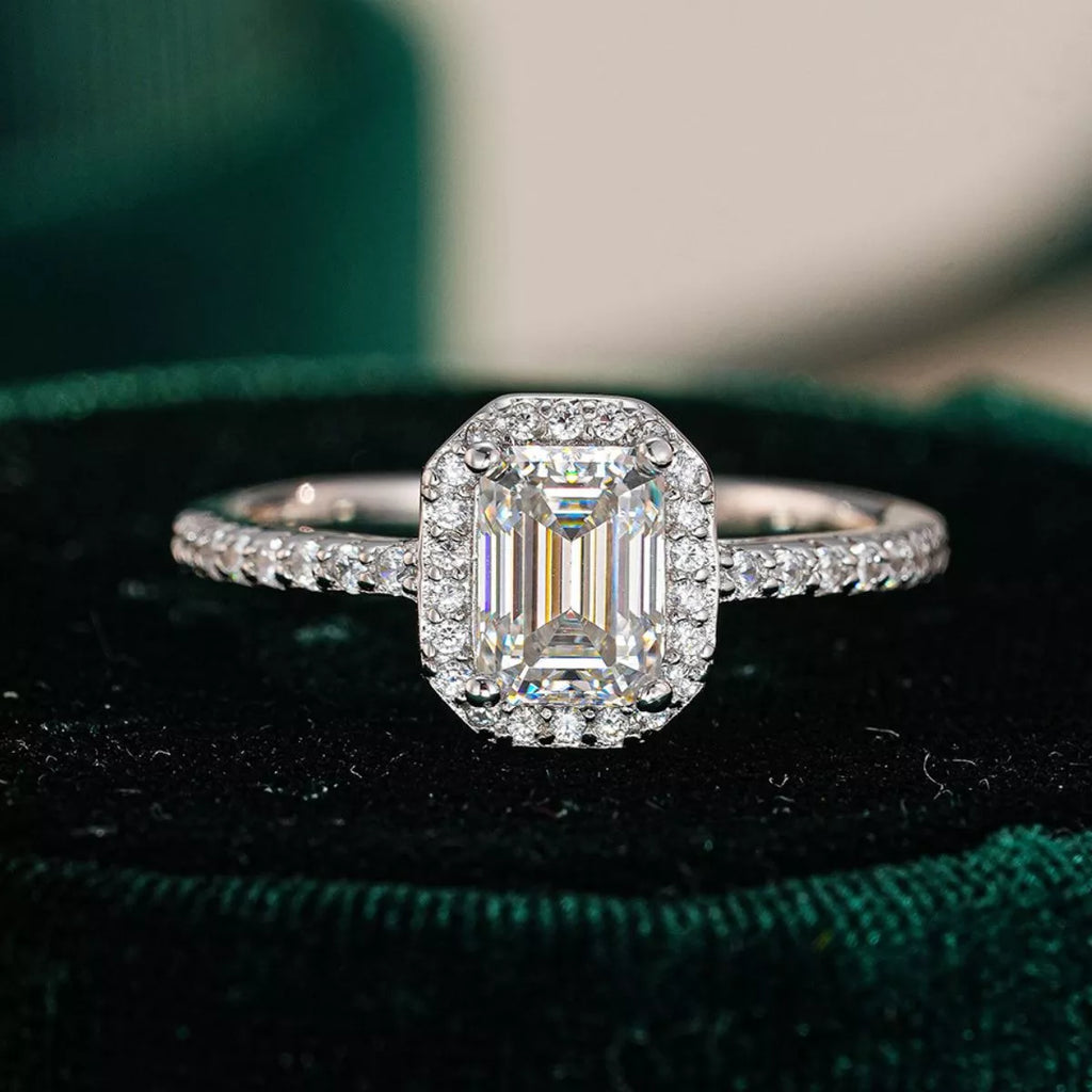 1 Carat Moissanite 925 Sterling Silver Ring