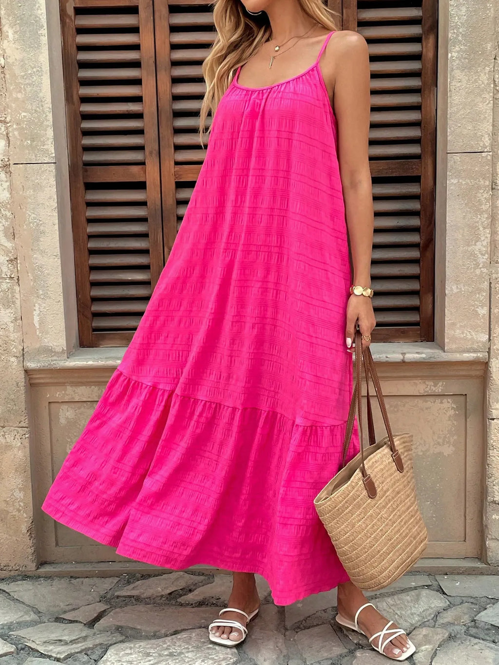 Scoop Neck Cami Maxi Dress