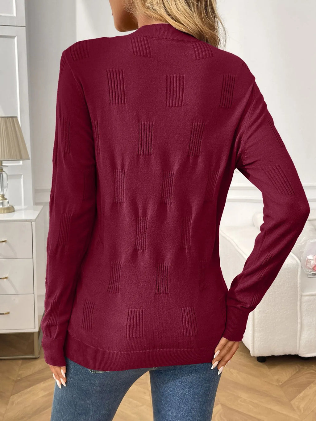 Round Neck Long Sleeve Knit Top