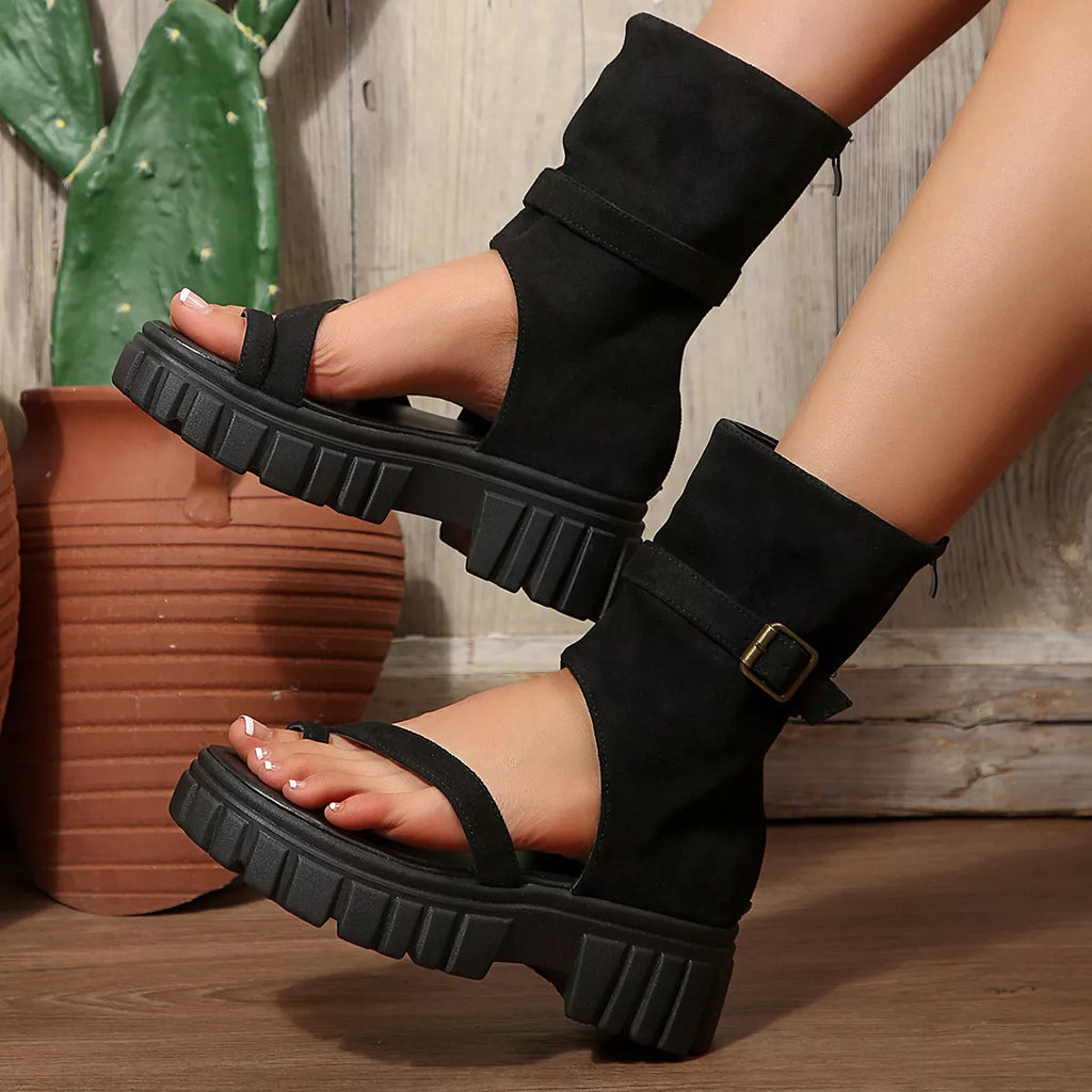 Toe Loop Platform Sandals