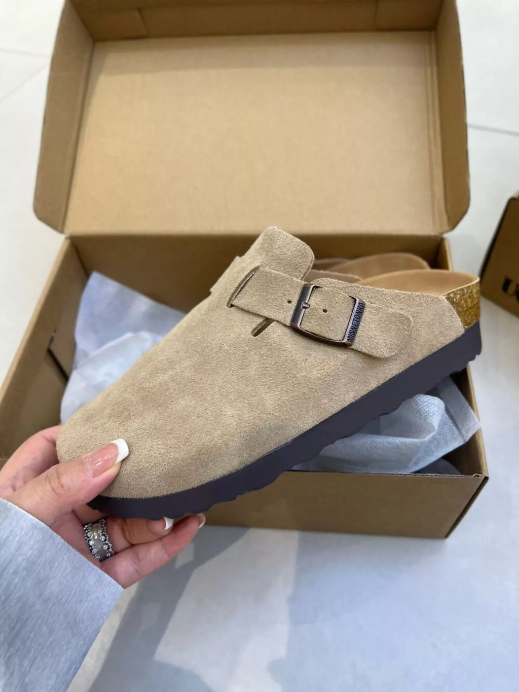 Round Toe Buckle Slip-Ons