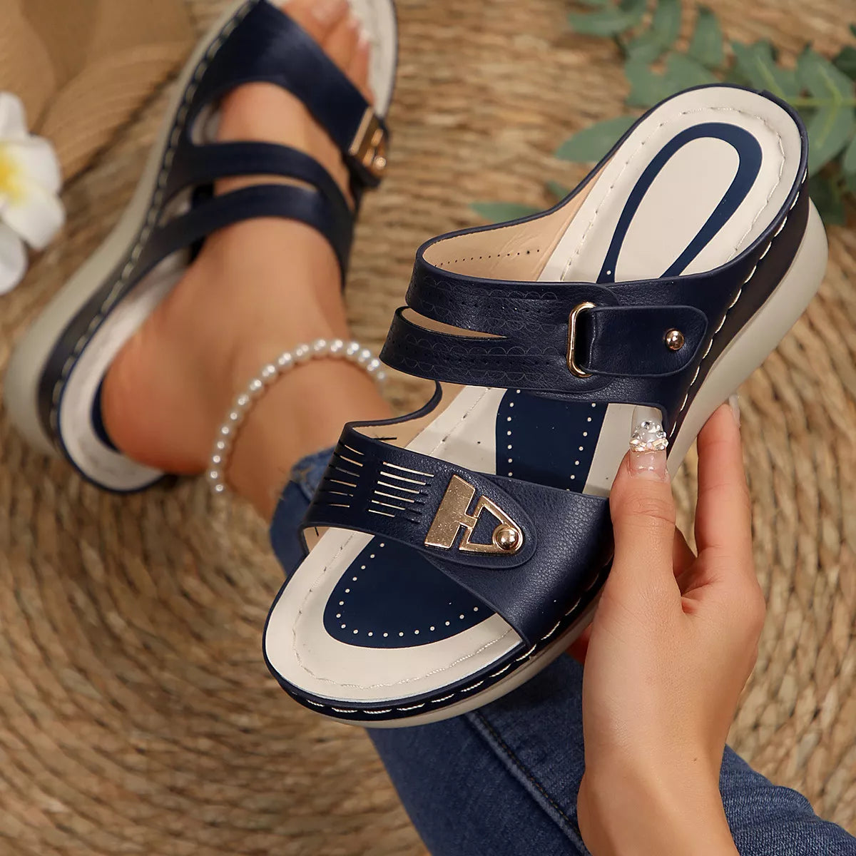 Open Toe Wedge Sandals