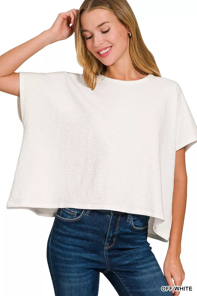Zenana Cotton Slub Oversized Tee