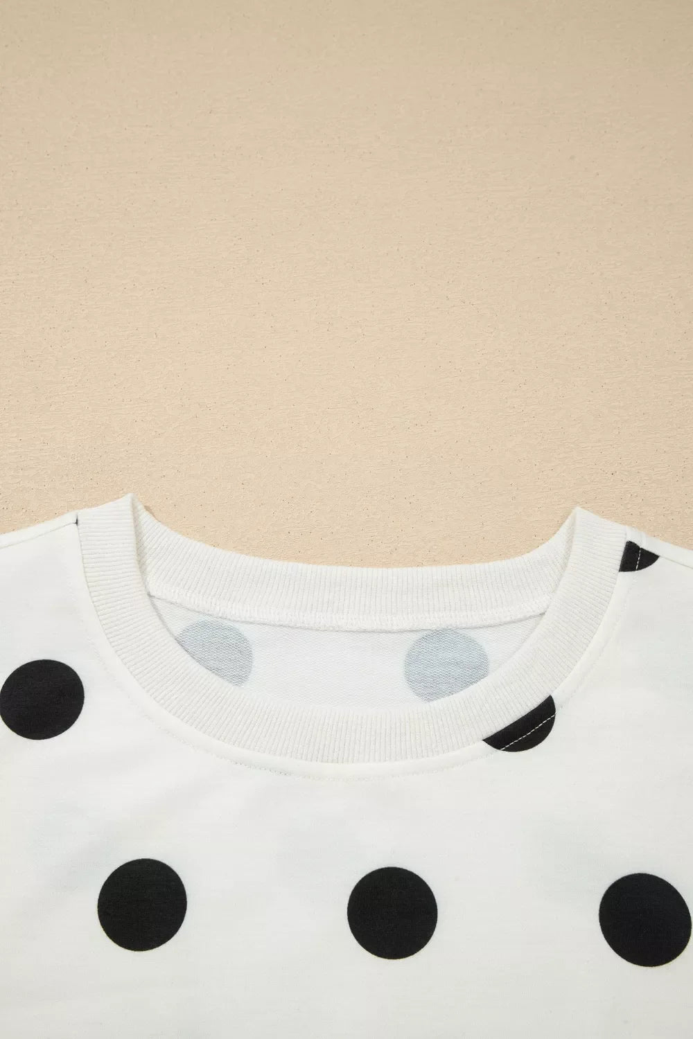 Ribbed Trim Polka Dot Print Tank Split Mini Skort 2pcs Set