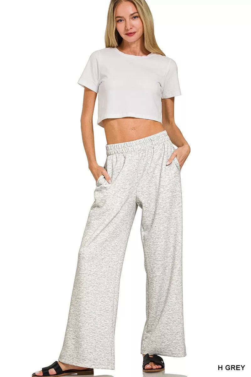 Zenana Scuba Side Slit Top and Pants Set