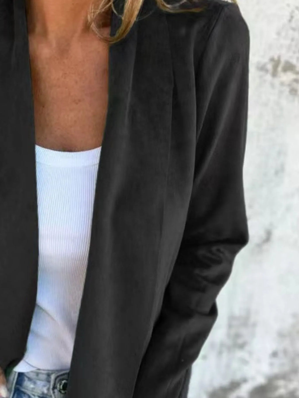 Full Size Open Front Casual Cardigan Plus Size