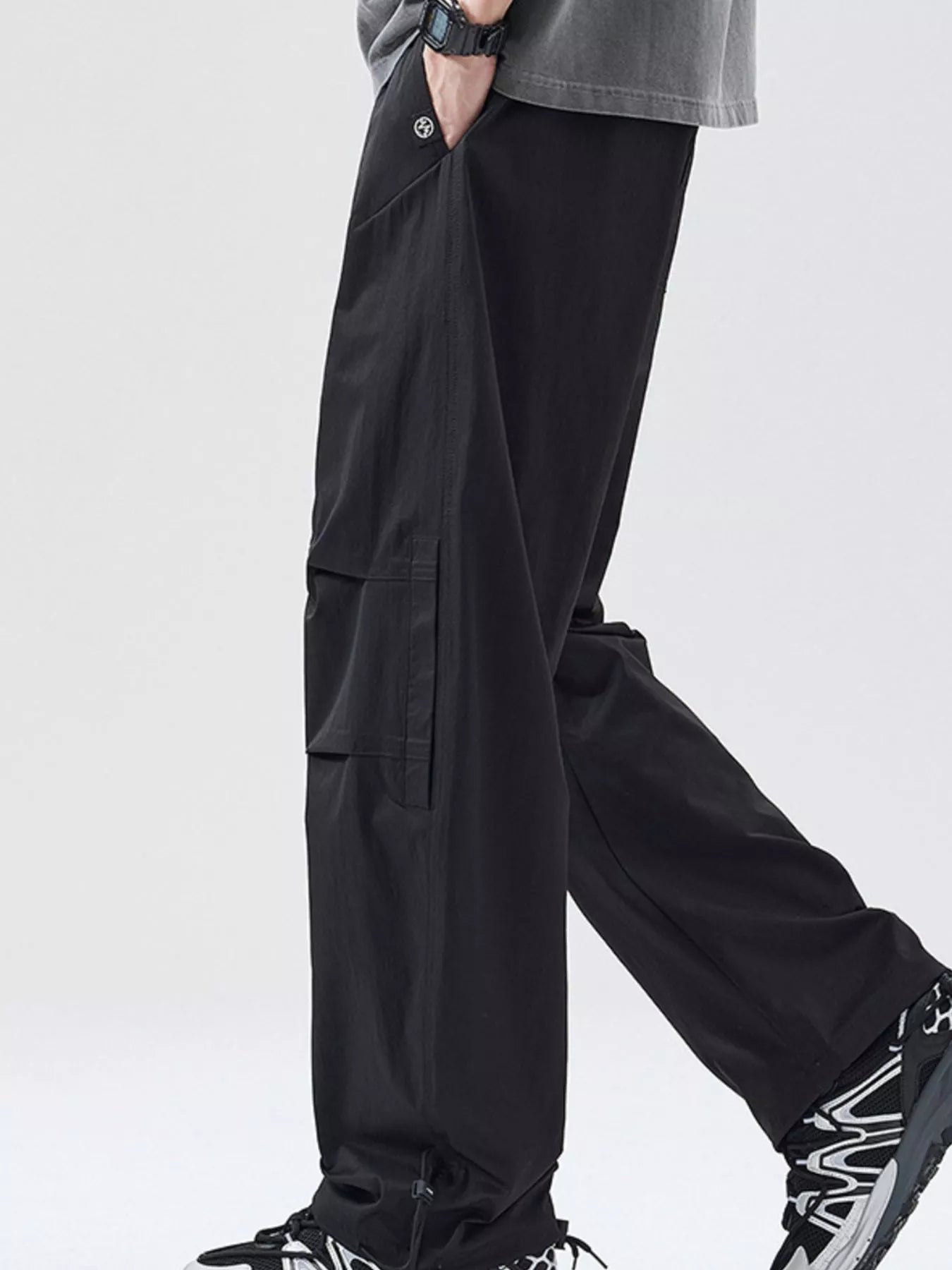 Men's Full Size Relaxed Fit Drawstring Pants Plus Size