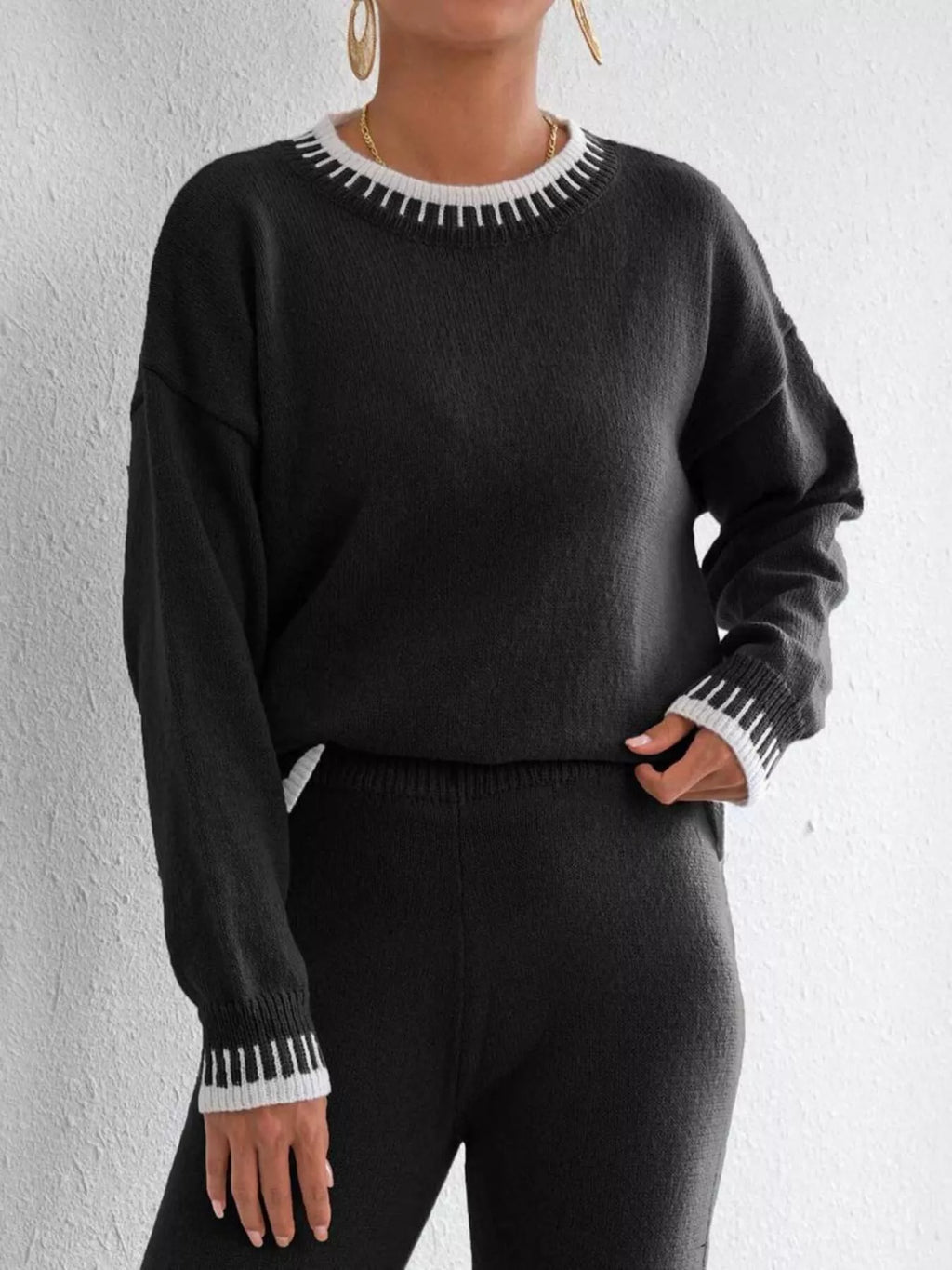 Relaxed Fit Long Sleeve Sweater